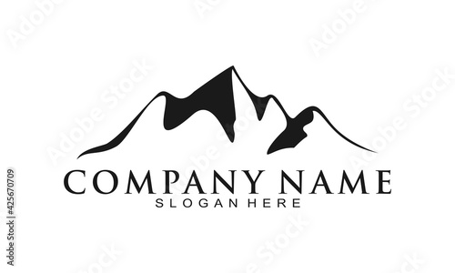 Luxury mountain vector logo