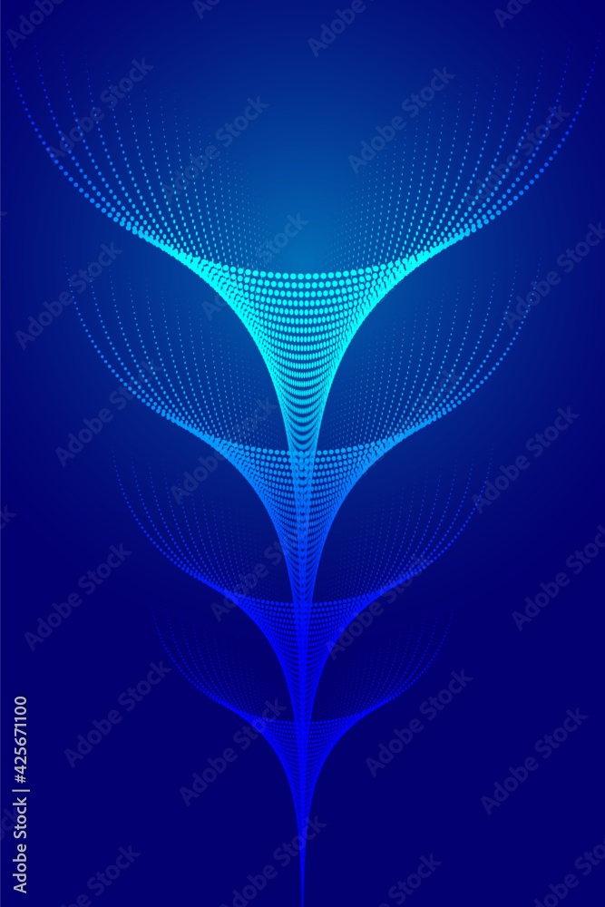 Point particle trajectory like funnel vortex Internet big data technology background 