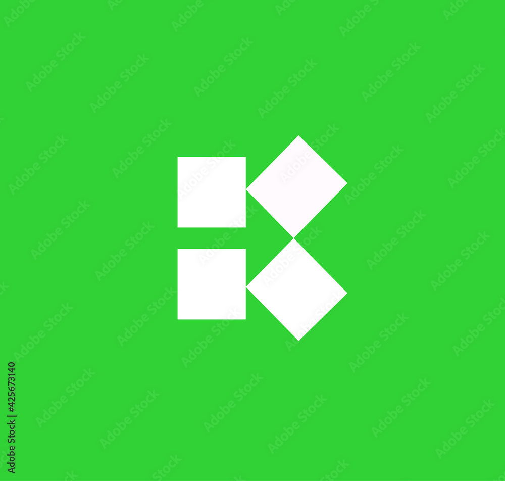 Fototapeta premium minimalist Letter K with arrow logo design vector