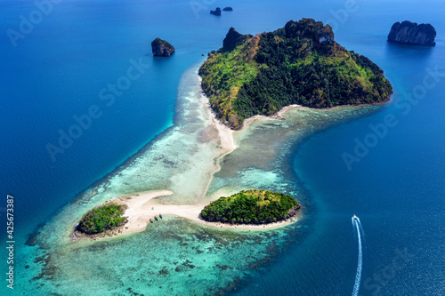 Aerial view of Talay Waek in Krabi, THailand. photo