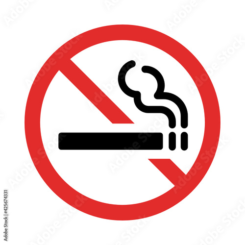 No smoking icon sign warning vector