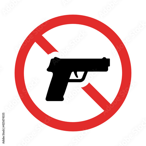 No gun allowed sign vector