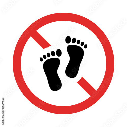 No Footprint sign vector isolated.