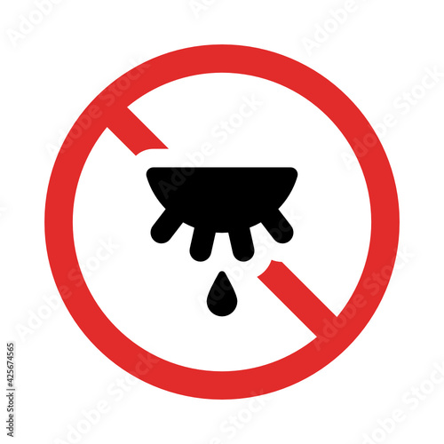 Food restriction, forbidden, lactose free, no dairy sign vector.