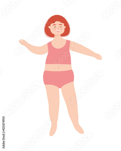 fat woman standing