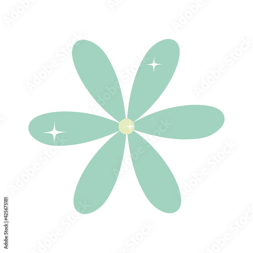 green flower design