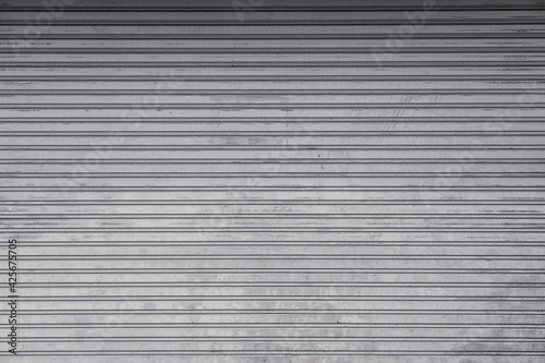 Corrugated grey metal sheet, Slide door, Roller shutter texture background