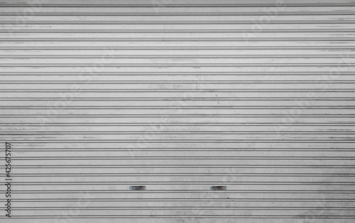 Corrugated grey metal sheet, Slide door, Roller shutter texture background