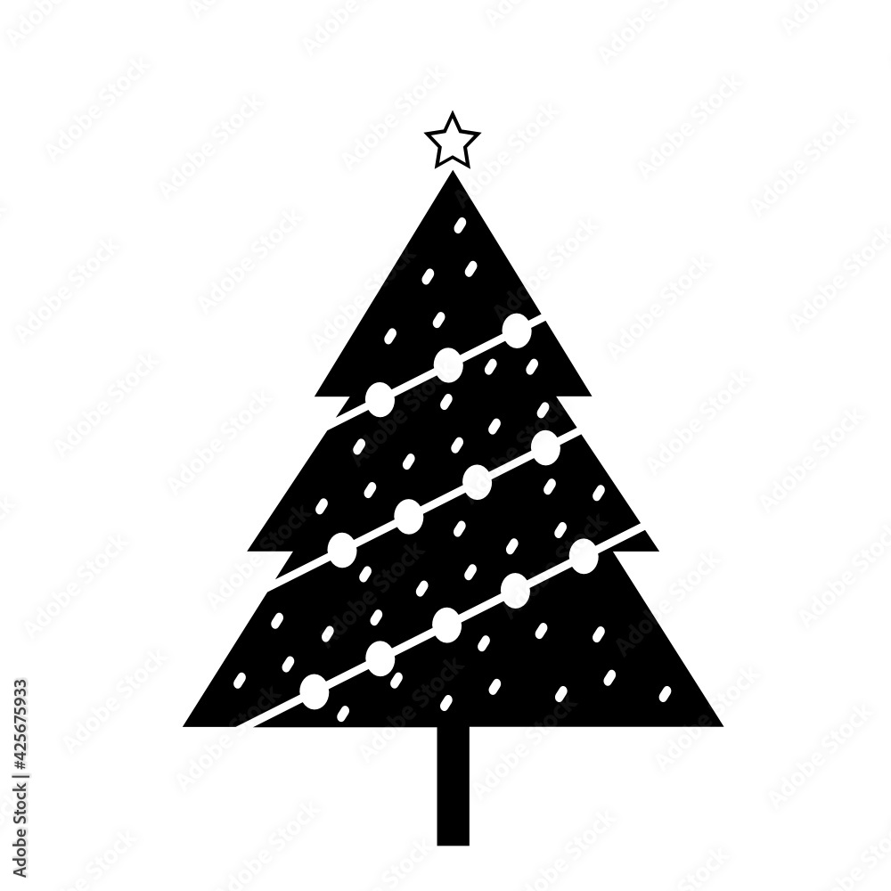Fototapeta premium christmas tree icon