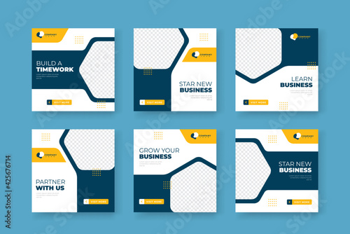 business social media post template collection