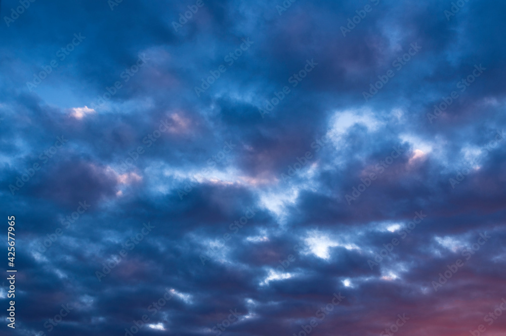 Dark clouds are blue and purple. Rain clouds. The beauty of heaven. Dark clouds are blue and purple. Rain clouds. The beauty of heaven.