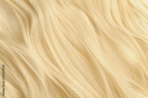 Murais de parede close up texture of single piece elastic string tied wavy white blonde synthetic