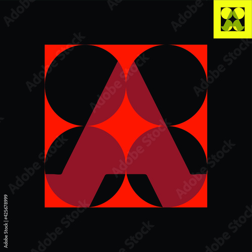 Letter A Monogram Logo
Letter A monogram logo design in Bauhaus art style. Vector logo in Eps 8.
