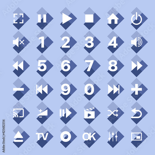 Media player button in modern style