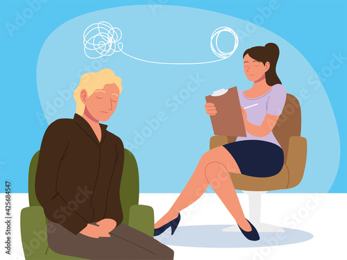 Psychologist woman patient