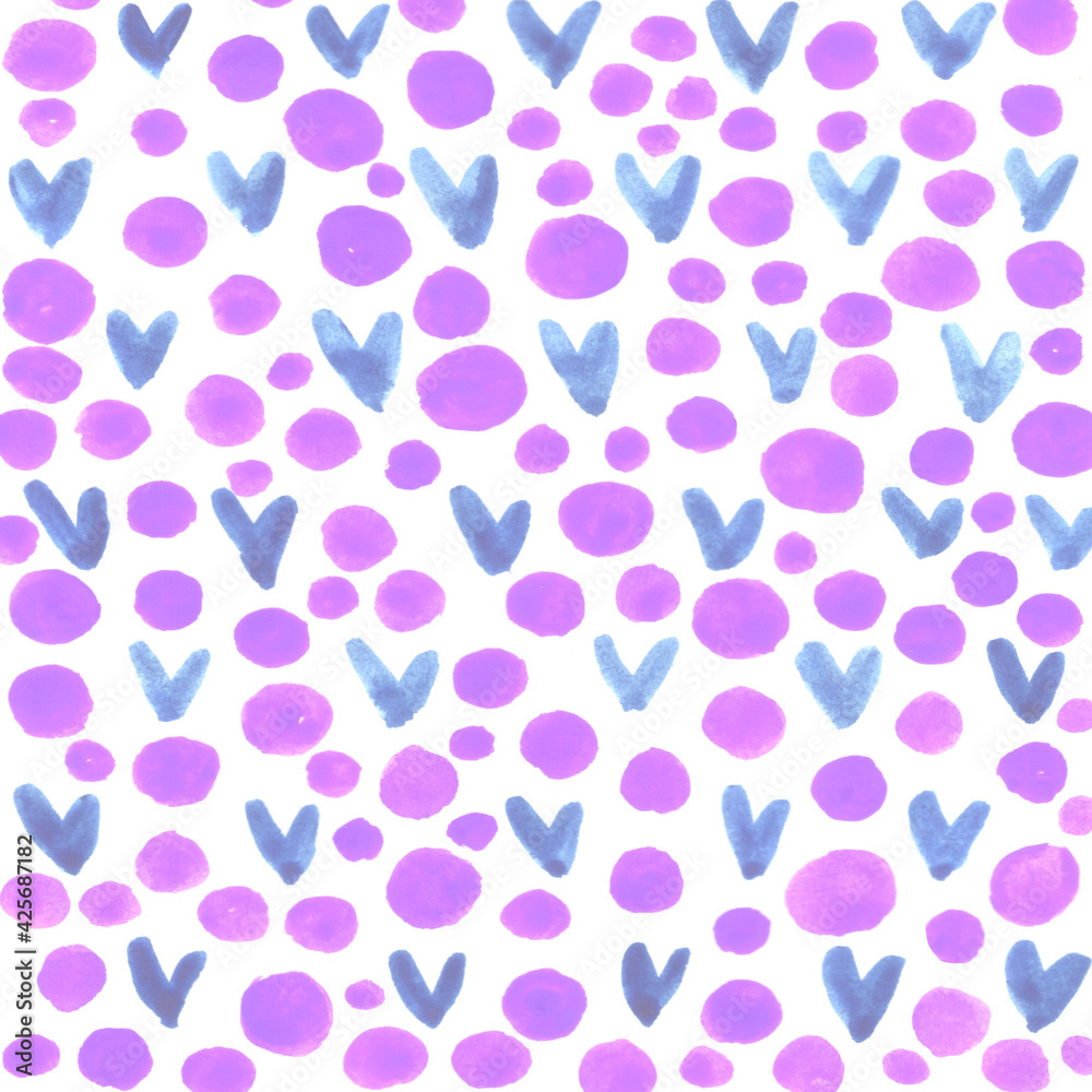 Abstract background with hearts stains and circles. Brush strokes watercolor, paint spots. Children, sketch, doodle, hand drawn Abstract background with hearts stains and circles. Brush strokes watercolor, paint spots. Children, sketch, doodle, hand drawn