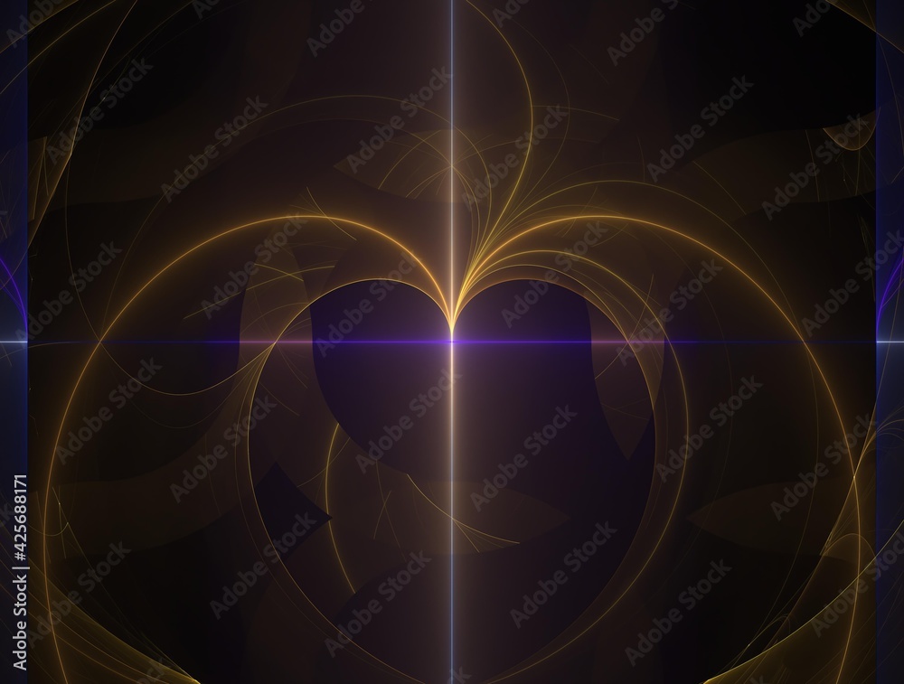 Naklejka premium Imaginatory fractal background generated Image