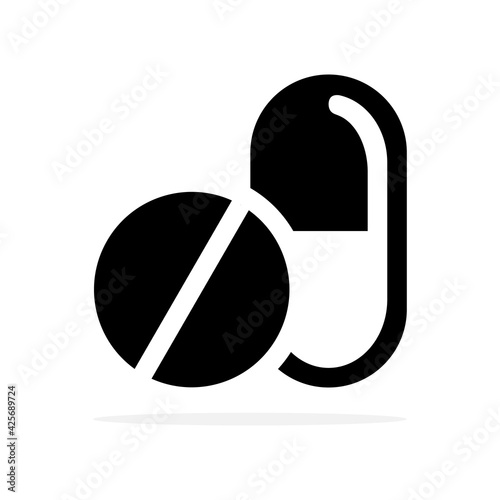 Medicine tablets icon. Vector concept illustration for design