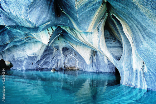 Marble Caves in Patagonia, Chile, South America © Irina