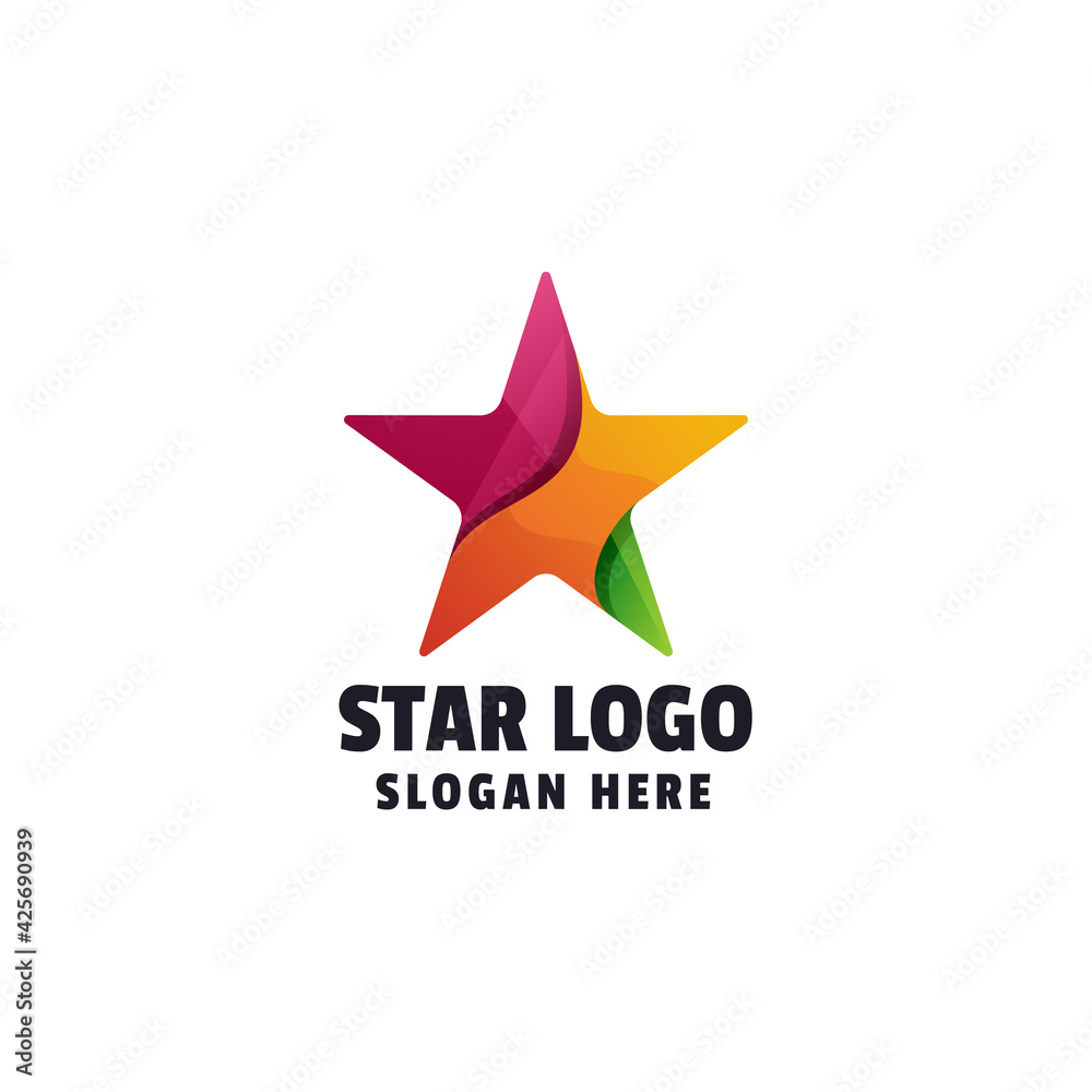 Star Gradient Logo Template Star Gradient Logo Template