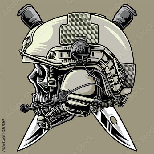 skull and tactical helm army