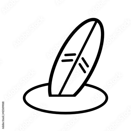 surfboard icon vector