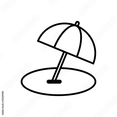 beach umbrella icon vector
