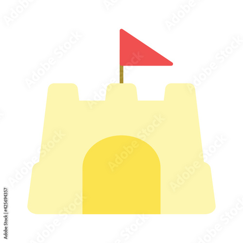 sand castle icon vector