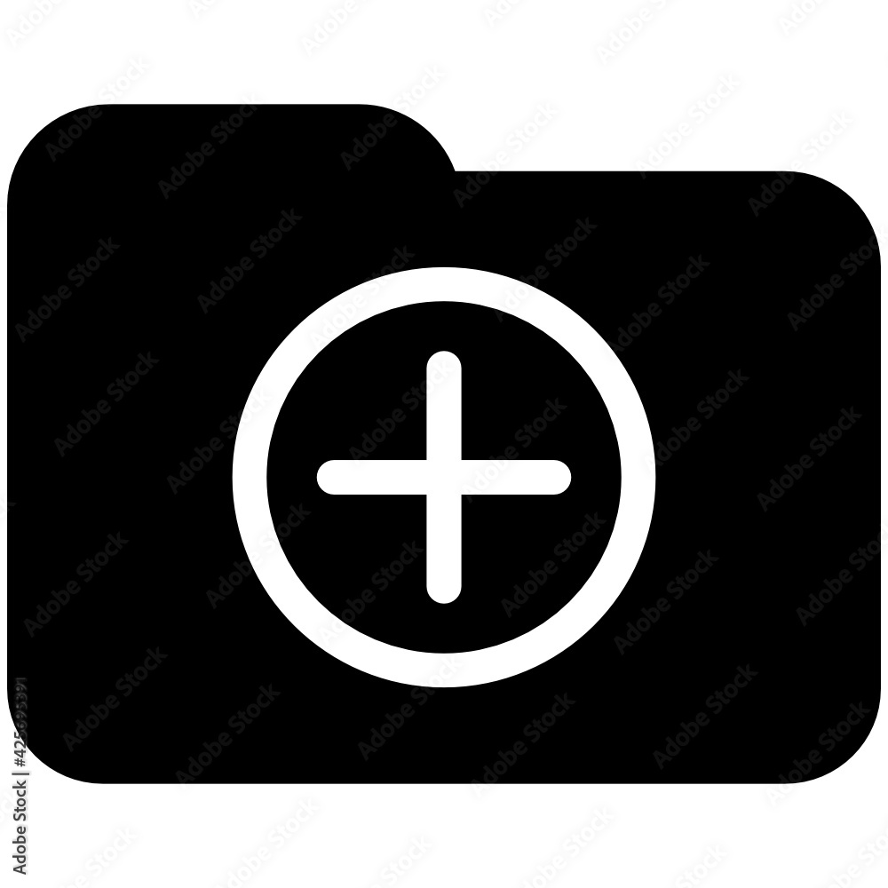 Obraz premium add folder icon vector