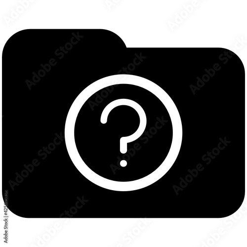 unknown folder icon vector