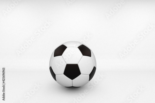 Soccer ball on white background.