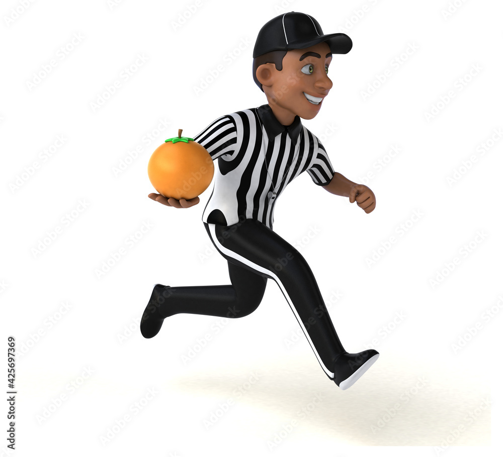 Fun 3D Illustration of an american Referee Fun 3D Illustration of an american Referee