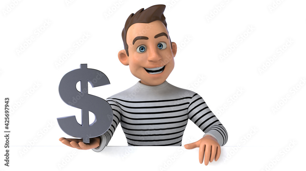 Fun 3D cartoon casual character Fun 3D cartoon casual character