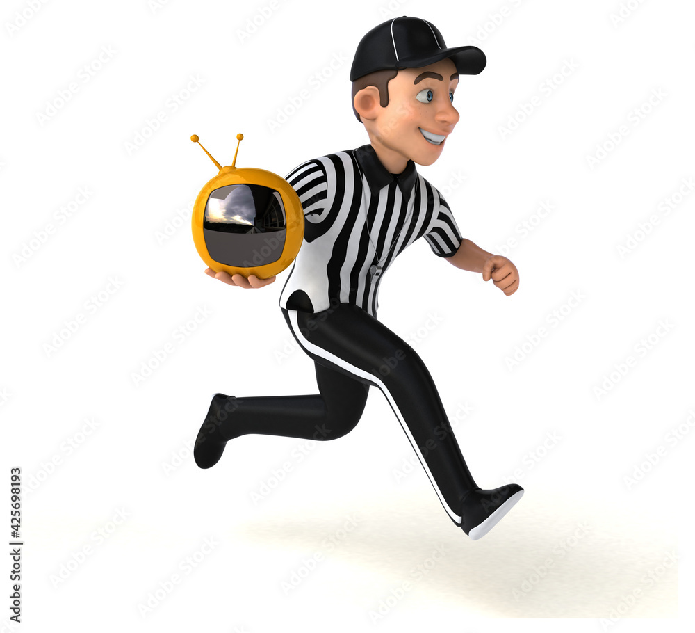 Fun 3D Illustration of an american Referee Fun 3D Illustration of an american Referee