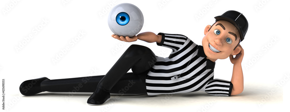 Fun 3D Illustration of an american Referee Fun 3D Illustration of an american Referee