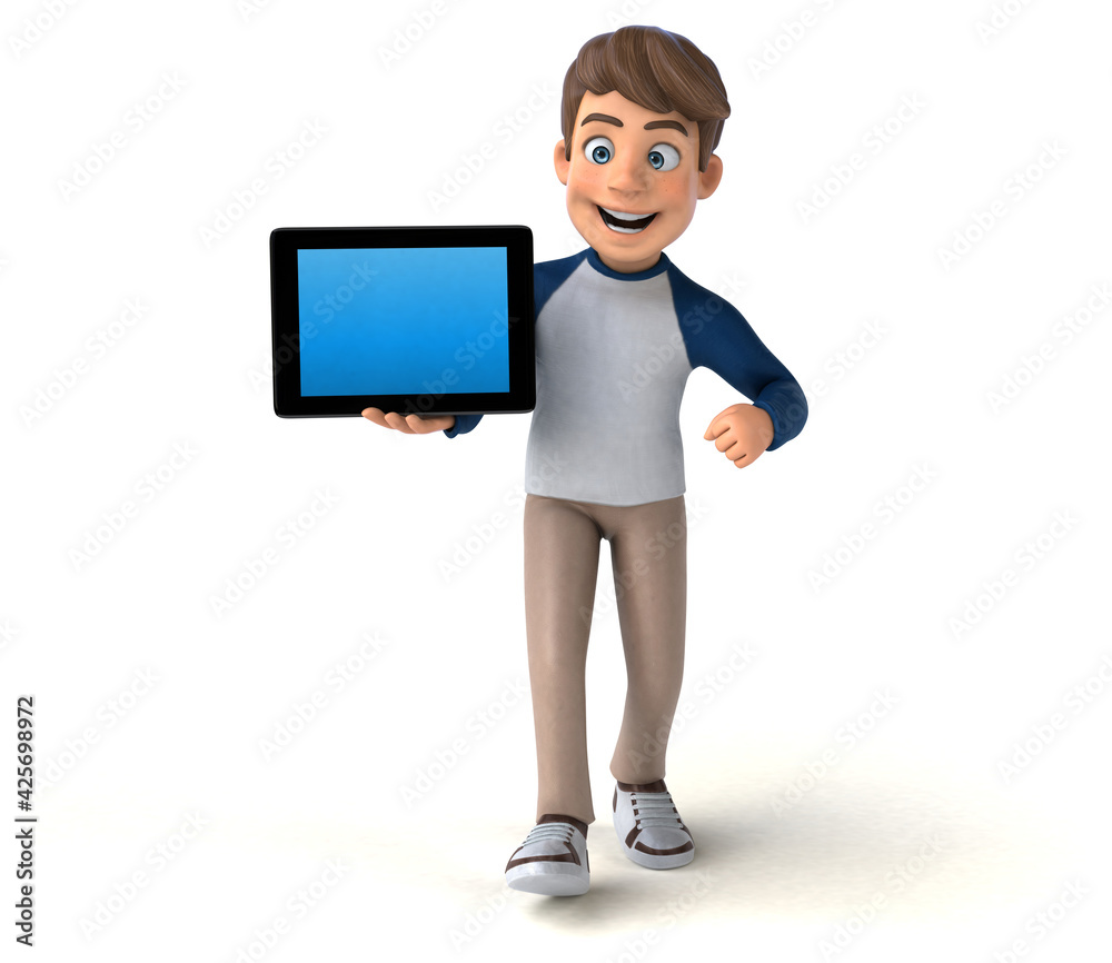 3D cartoon character fun teenager 3D cartoon character fun teenager