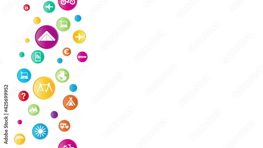 summer holidays icon animation summer holidays icon animation