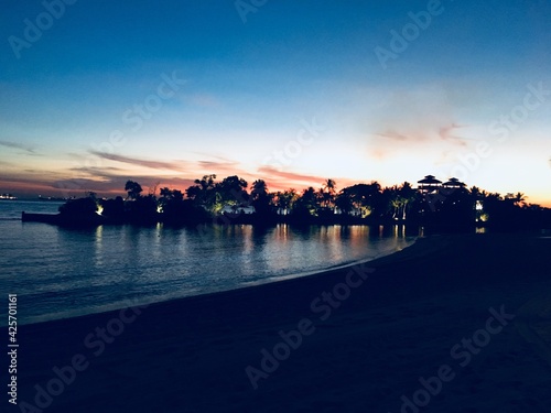 sunset over the city
