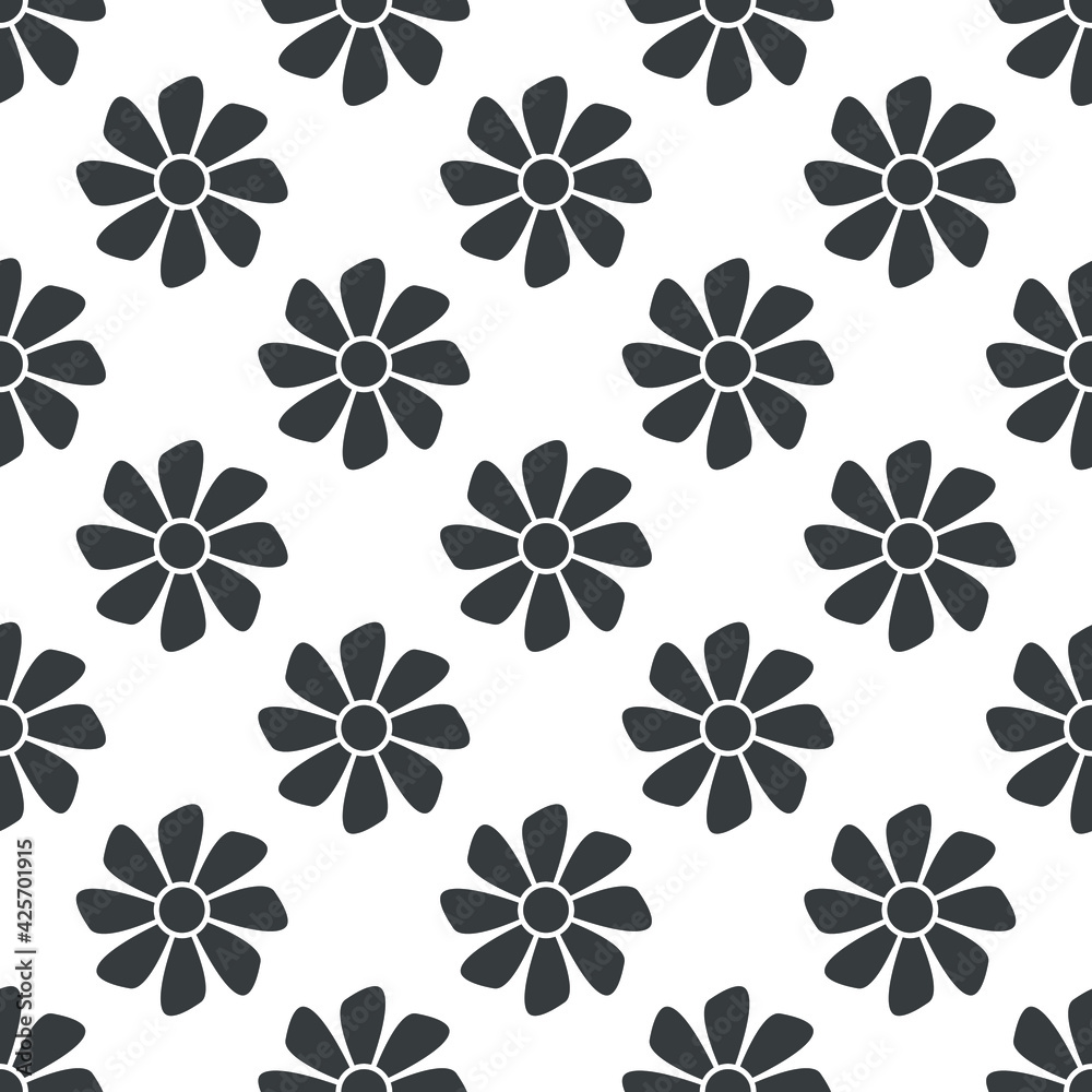 Abstract vector seamless with flowers. Abstract vector seamless with flowers.