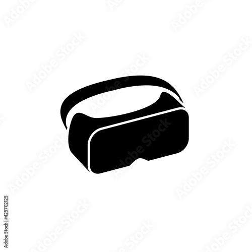 VR glasses vector virtual reality headset icon. Virtual reality helmet isolated goggles device illustration