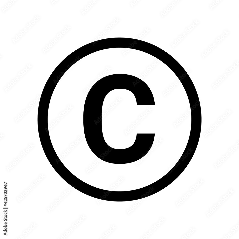 Copyright symbol icon vector logo. Copyright sign isolated icon trademark Stock Vector Adobe Stock