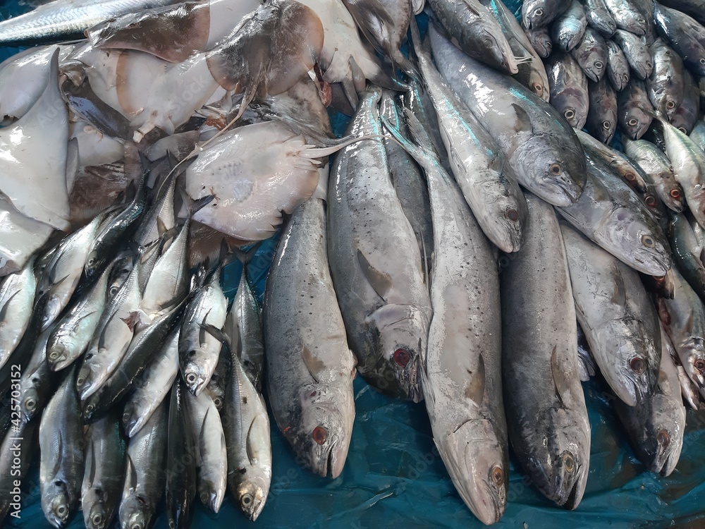 Obraz premium Fresh fish at the traditional market this morning