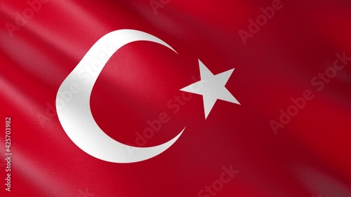 Flag of The Turkey. Flag's footages are rendered in real 3D software. Perfect for TV, Movies, social, HUD, presentations, webs etc.