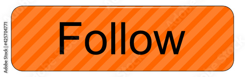 Follow Button on white backround - illustration