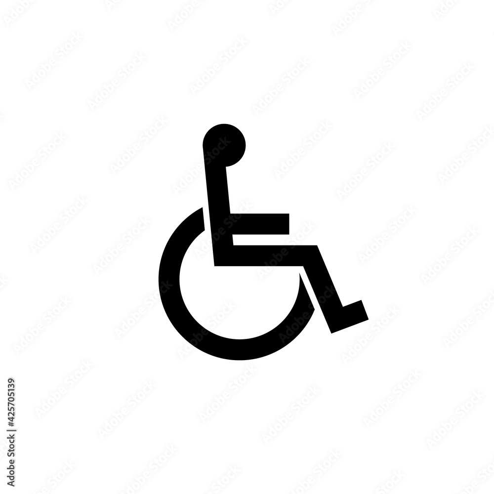 Handicap signage vector wc invalid icon. Disable toilet access wheelchair  sign design Stock-Vektorgrafik | Adobe Stock