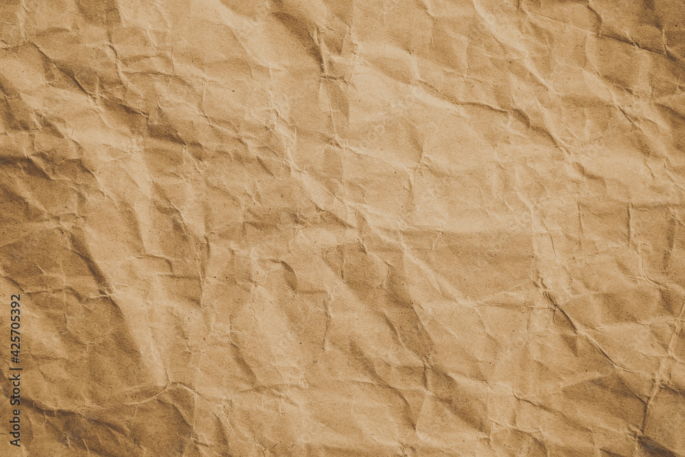 Obraz premium Brown crumple recycle paper background