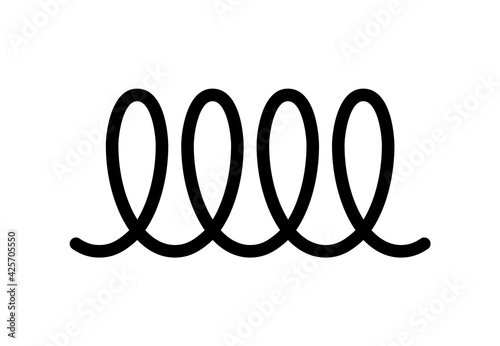 Induction icon cooking symbol vector. Induction sign spiral spring logo design