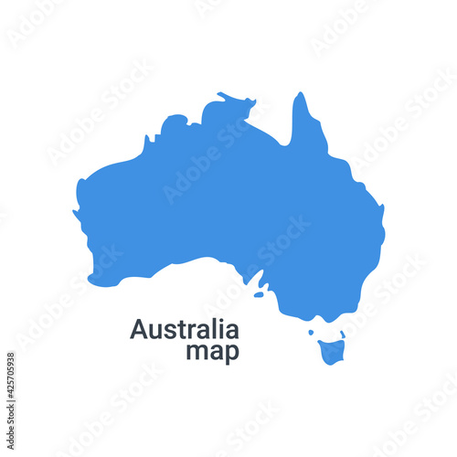 Australia vector map grey isolated background. Queensland victoria states
