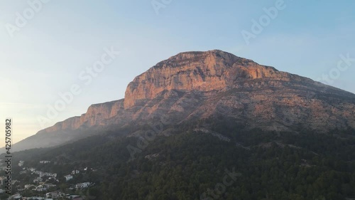 Panoramic  aerial video of  the Montgó