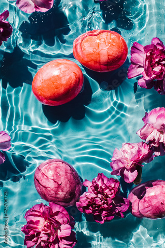 Eggs in a water for a water move and easter lifestyle